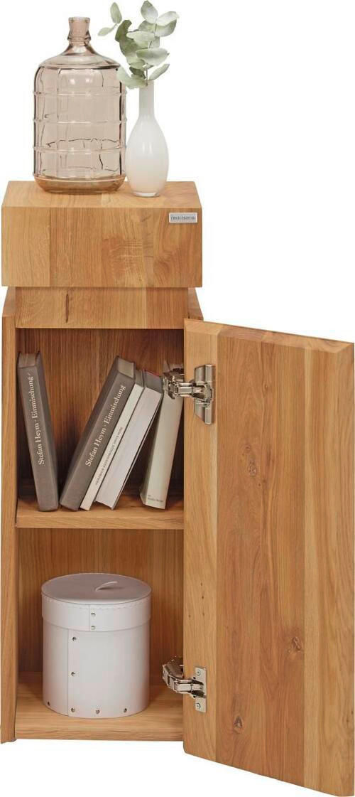 BEISTELLTISCH 30/30/80 cm Wildeiche massiv Eichefarben quadratisch  - Eichefarben, MODERN, Holz (30/30/80cm) - Linea Natura
