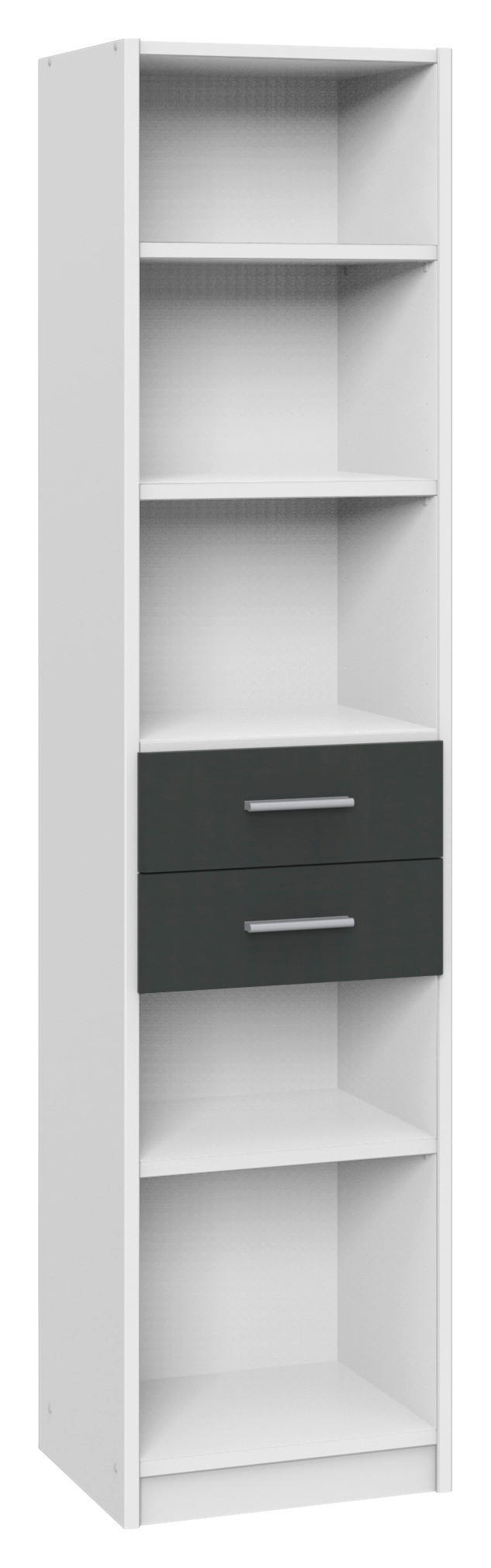 Boxxx Regal Graphit, Weiß 48x197x40 cm