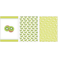 KONYHARUHASZETT 3 részes zöld, fehér  - fehér/zöld, Konventionell, textil (50/70cm) - Esposa