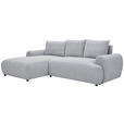 ECKSOFA Grau Webstoff  - Schwarz/Grau, MODERN, Kunststoff/Textil (175/265cm) - Carryhome