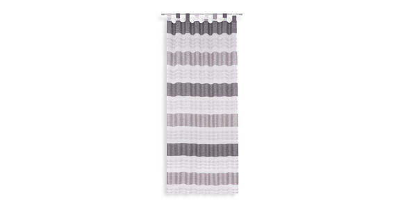 Vorhang mit Schlaufen und Band Ulli B 140cm Schwarz/Grau/Weiß - Schwarz, MODERN, Textil (140/255cm) - Luca Bessoni