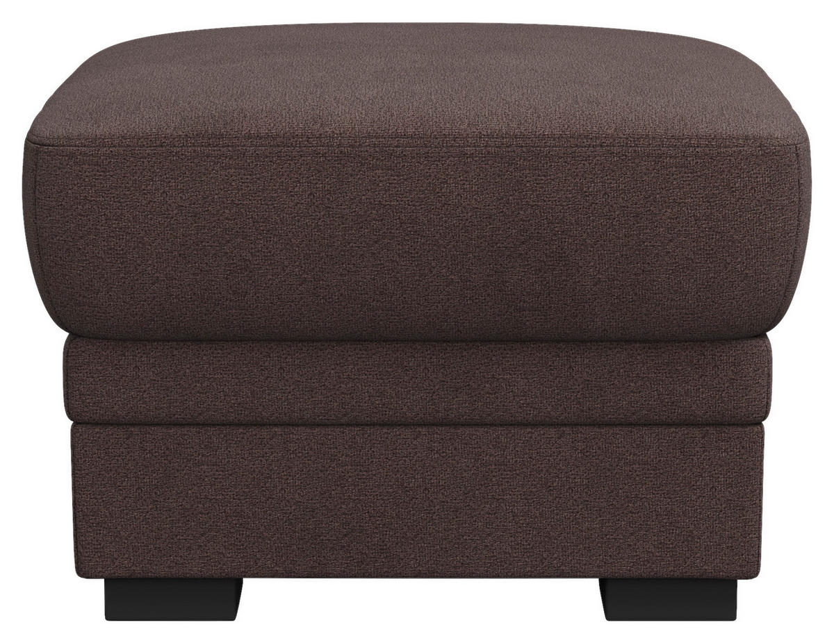 HOCKER in Textil Braun  - Schwarz/Braun, Basics, Kunststoff/Textil (68/45/68cm) - MID.YOU