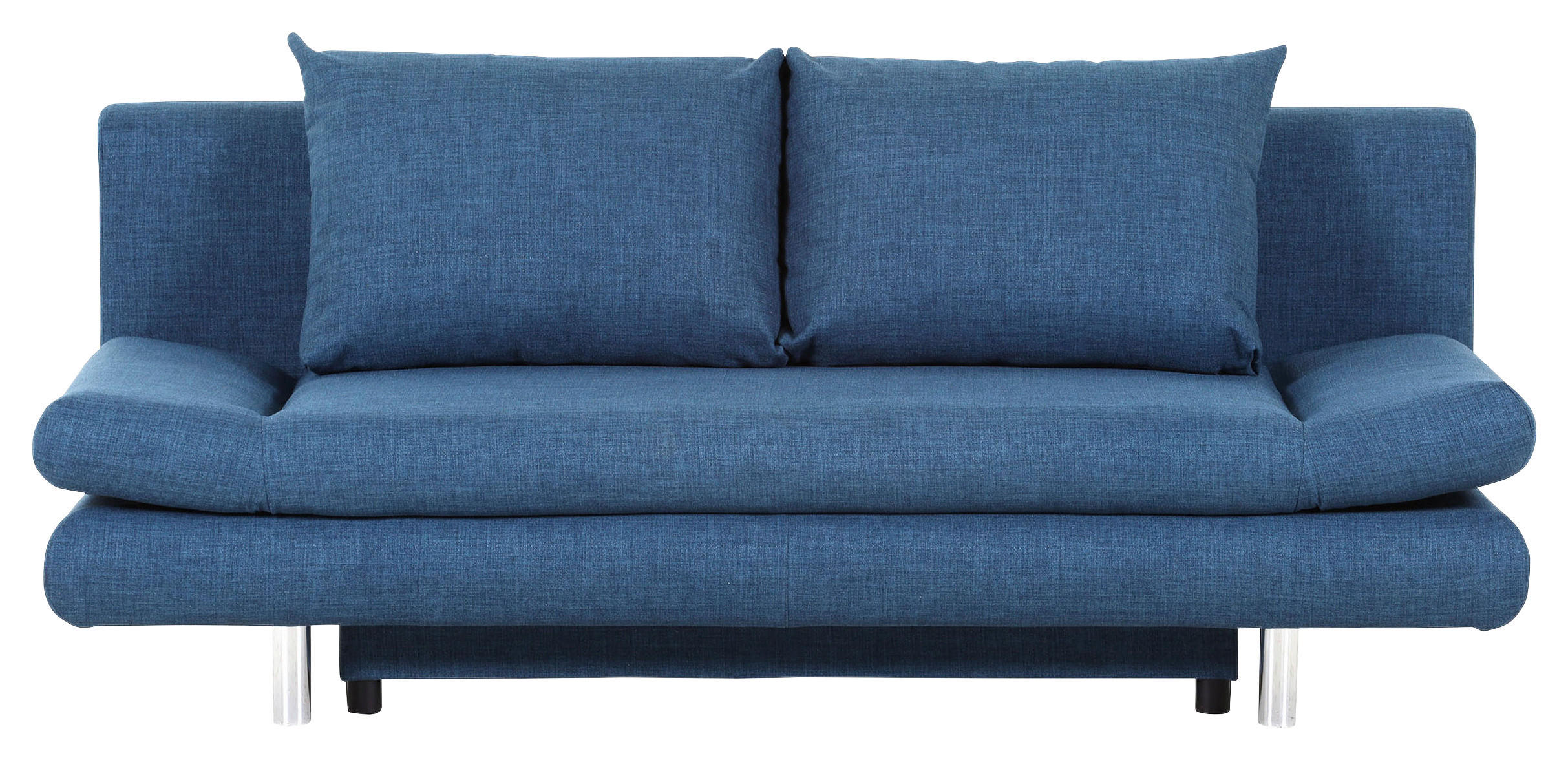 SCHLAFSOFA Flachgewebe Blau  - Chromfarben/Blau, Design, Kunststoff/Textil (194/73/91cm) - Xora