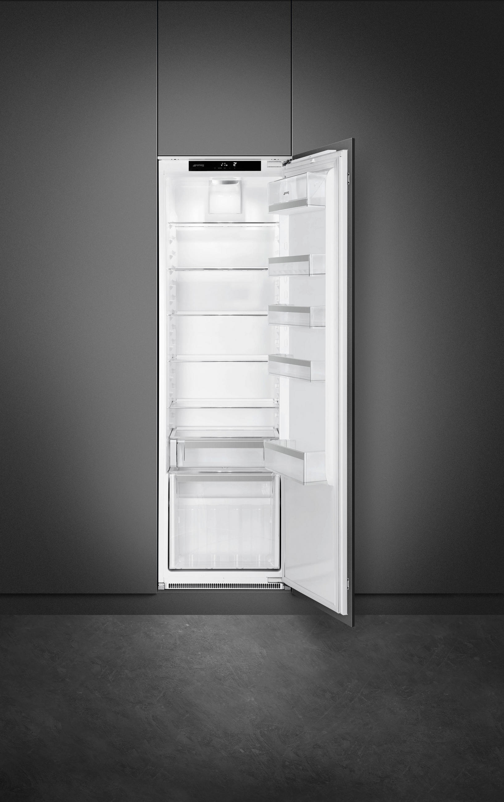 KÜHLSCHRANK 55,6/176,9/54,9 cm S8L174D3E  - Weiß, Basics, Metall (55,6/176,9/54,9cm) - SMEG