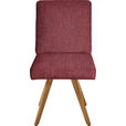 STUHL  in Flachgewebe Holz, Textil  - Eichefarben/Rot, Design, Holz/Textil (46/94/58cm) - Dieter Knoll