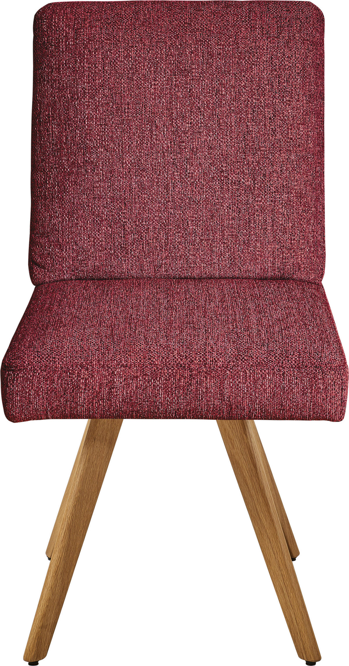 STUHL  in Flachgewebe Holz, Textil  - Eichefarben/Rot, Design, Holz/Textil (46/94/58cm) - Dieter Knoll
