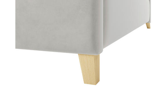 POLSTERBETT Lattenrost, Bettkasten Beige, Ecru 160/200 cm - Ecru/Eichefarben, KONVENTIONELL, Holz/Textil (160/200cm) - Hom`in