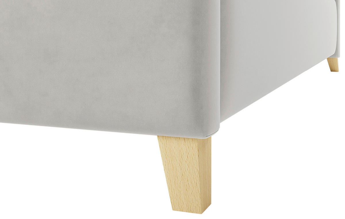 POLSTERBETT Lattenrost, Bettkasten Beige 140/200 cm  - Eichefarben/Beige, KONVENTIONELL, Holz/Holzwerkstoff (140/200cm) - Hom`in
