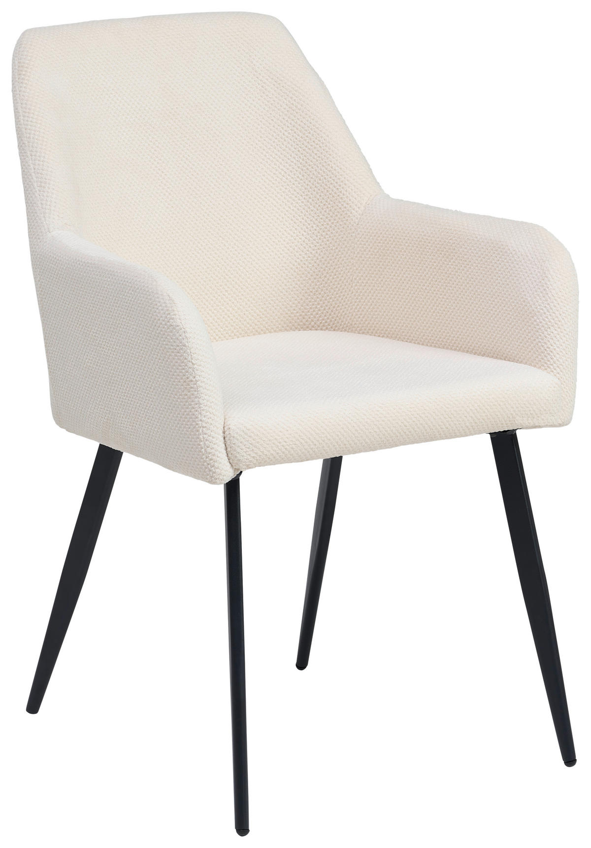 ŽIDLE S PODRUČKAMI, železo, tkaná látka, béžová, černá - černá/béžová, Lifestyle, kov/textil (56/87/60cm) - MID.YOU