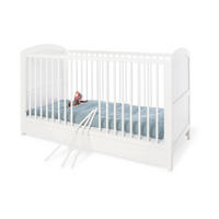 GITTERBETT PINOLINO LAURA 145/75/90 cm  - Weiß, ROMANTIK / LANDHAUS, Holzwerkstoff (145/75/90cm) - Pinolino