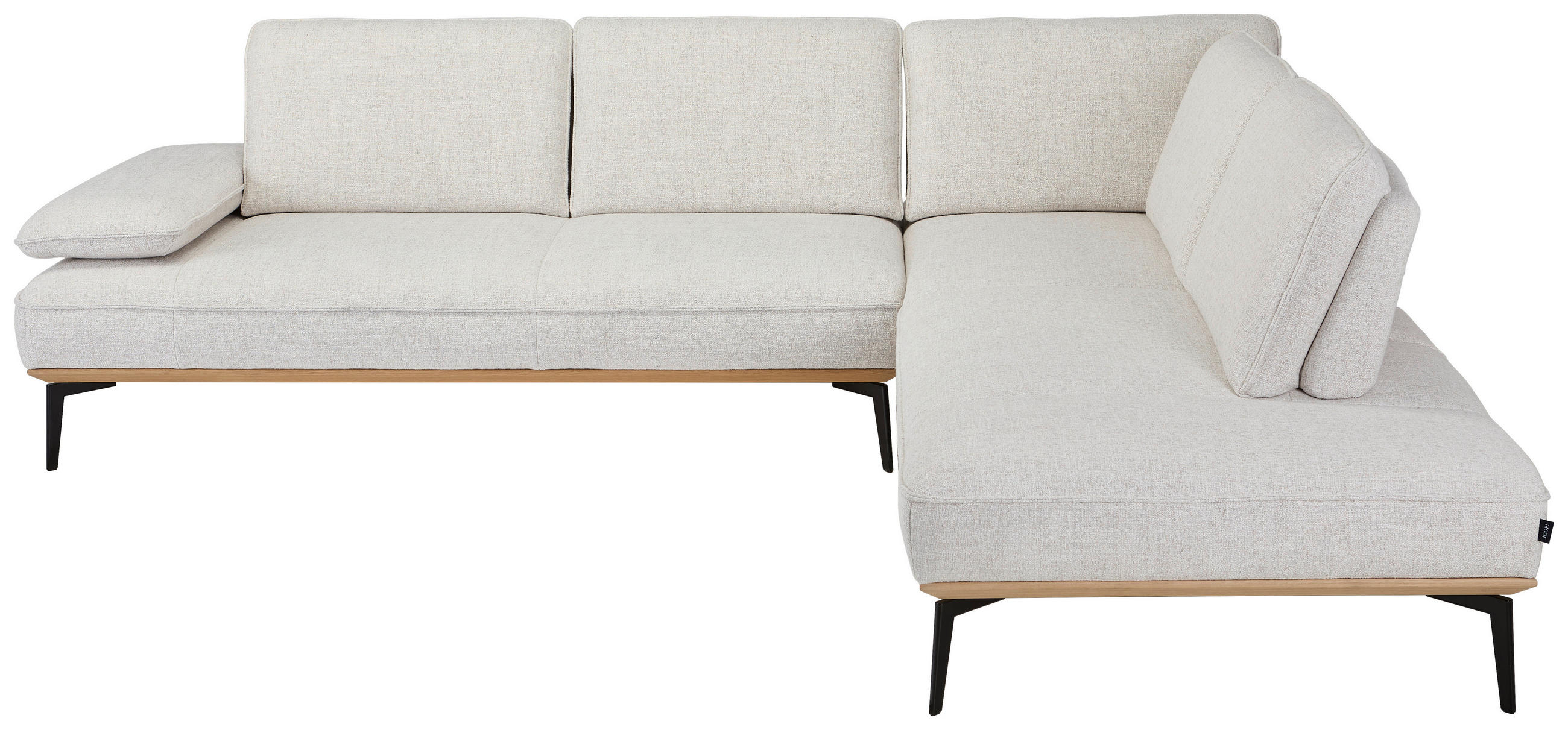 ECKSOFA JOOP! SELECT II Creme Flachgewebe  - Anthrazit/Creme, Design, Holz/Textil (297/240cm) - Joop!