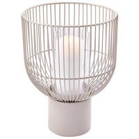 WINDLICHT Beige  - Beige, Basics, Glas/Metall (22/22/30cm) - Boltze Home