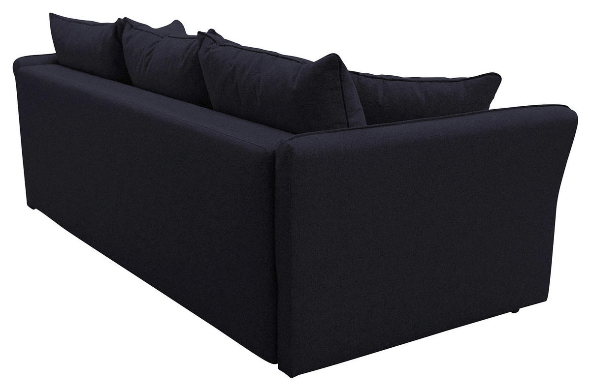 SCHLAFSOFA  mit Webstoff Schwarz  - Silberfarben/Schwarz, Design, Kunststoff/Textil (235/83/106cm) - MID.YOU