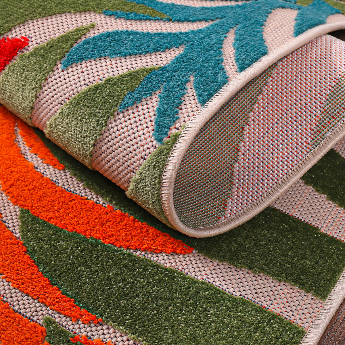 OUTDOORTEPPICH 200/290 cm Floral Multicolor  - Multicolor, LIFESTYLE, Kunststoff/Textil (200/290cm)