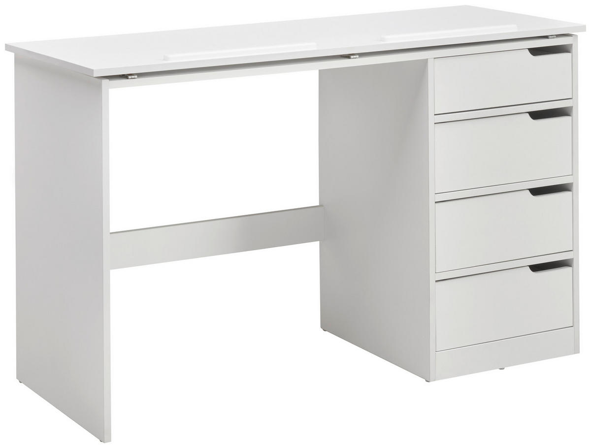 SCHREIBTISCH Weiss  - Weiss, Modern, Holzwerkstoff (120/74/48cm) - MID.YOU