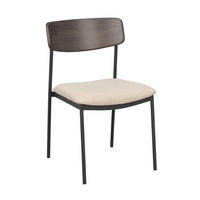 STOL  stapelbar   - beige/brun, Klassisk, metall/trä (50/83/53cm) - Rowico