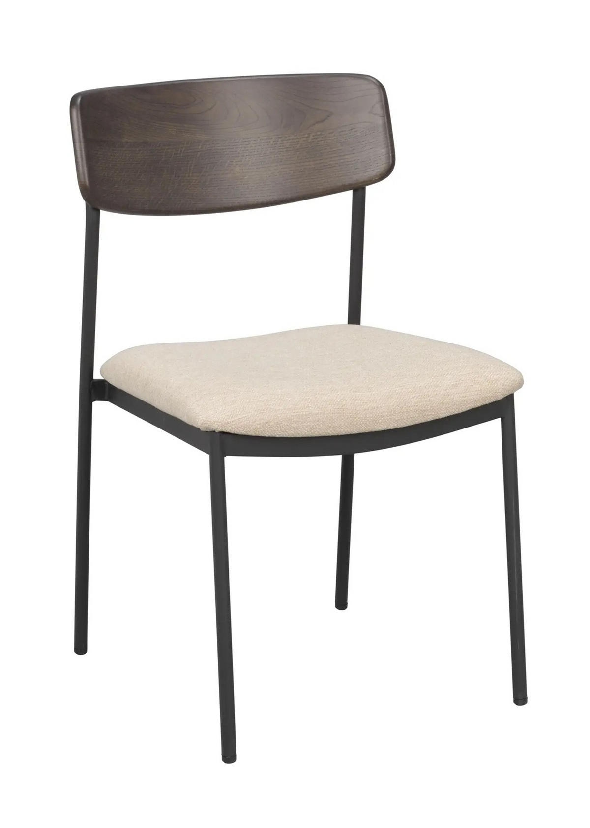 STOL  stapelbar   - beige/brun, Klassisk, metall/trä (50/83/53cm) - Rowico