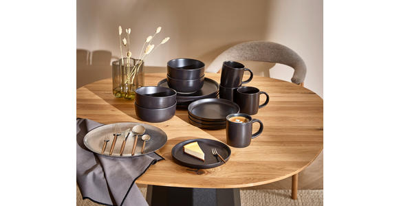 KOMBISERVICE Schwarz Salerno 16-teilig 4 Personen  - Schwarz, Trend, Keramik - Novel