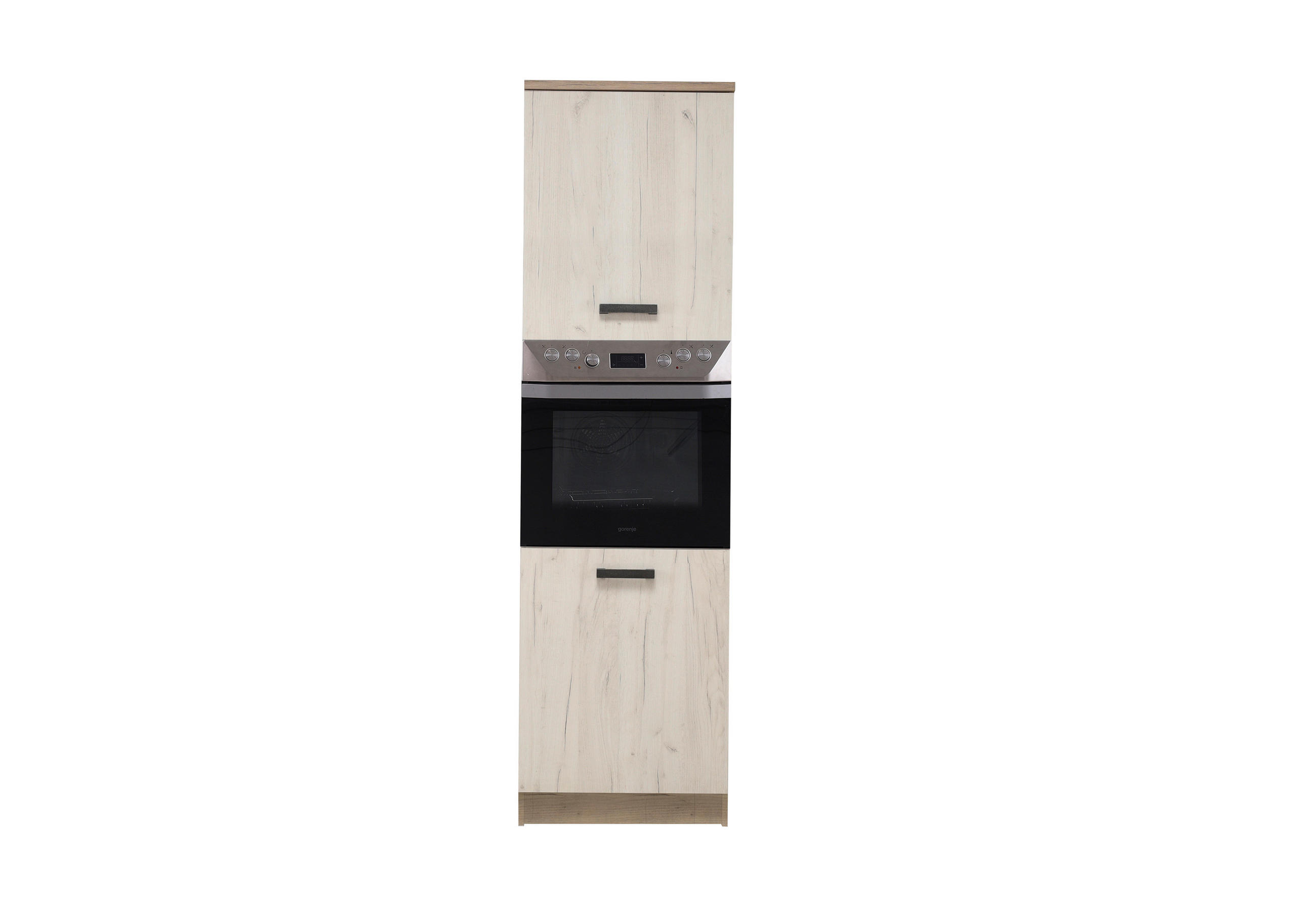 EDÉNYTÁROLÓ SZEKRÉNY - ezüsttölgy, Basics, faalapú anyag (60/217/58cm) - Carryhome