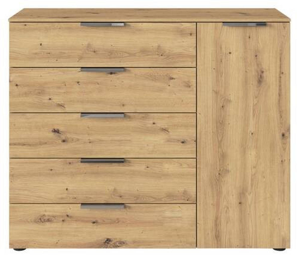 KOMÓD 120/100/42 cm  - króm/fekete, Modern, műanyag/faalapú anyag (120/100/42cm) - Rauch Möbel