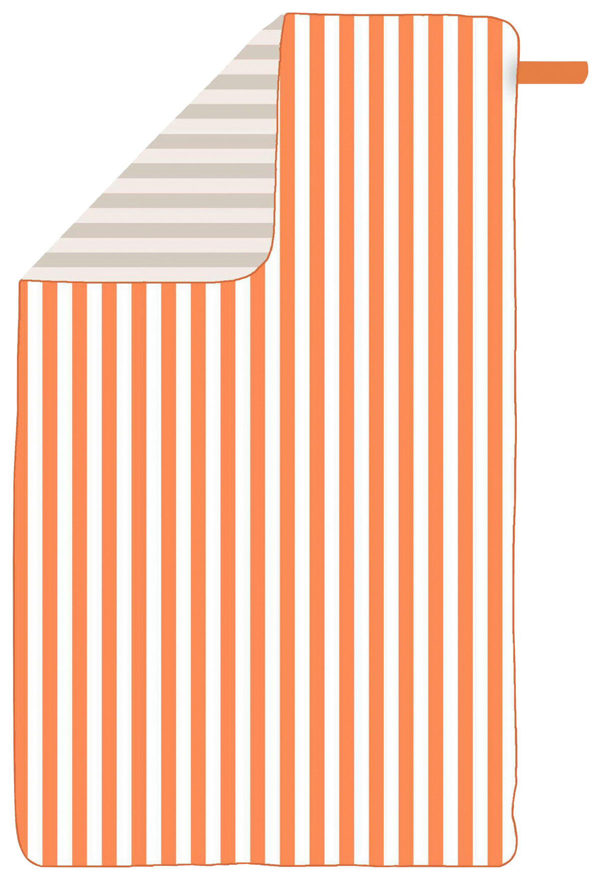 SPORTHANDTUCH SPORTS Grau, Naturfarben, Orange  - Naturfarben/Orange, Basics, Textil (90/180cm) - S. Oliver