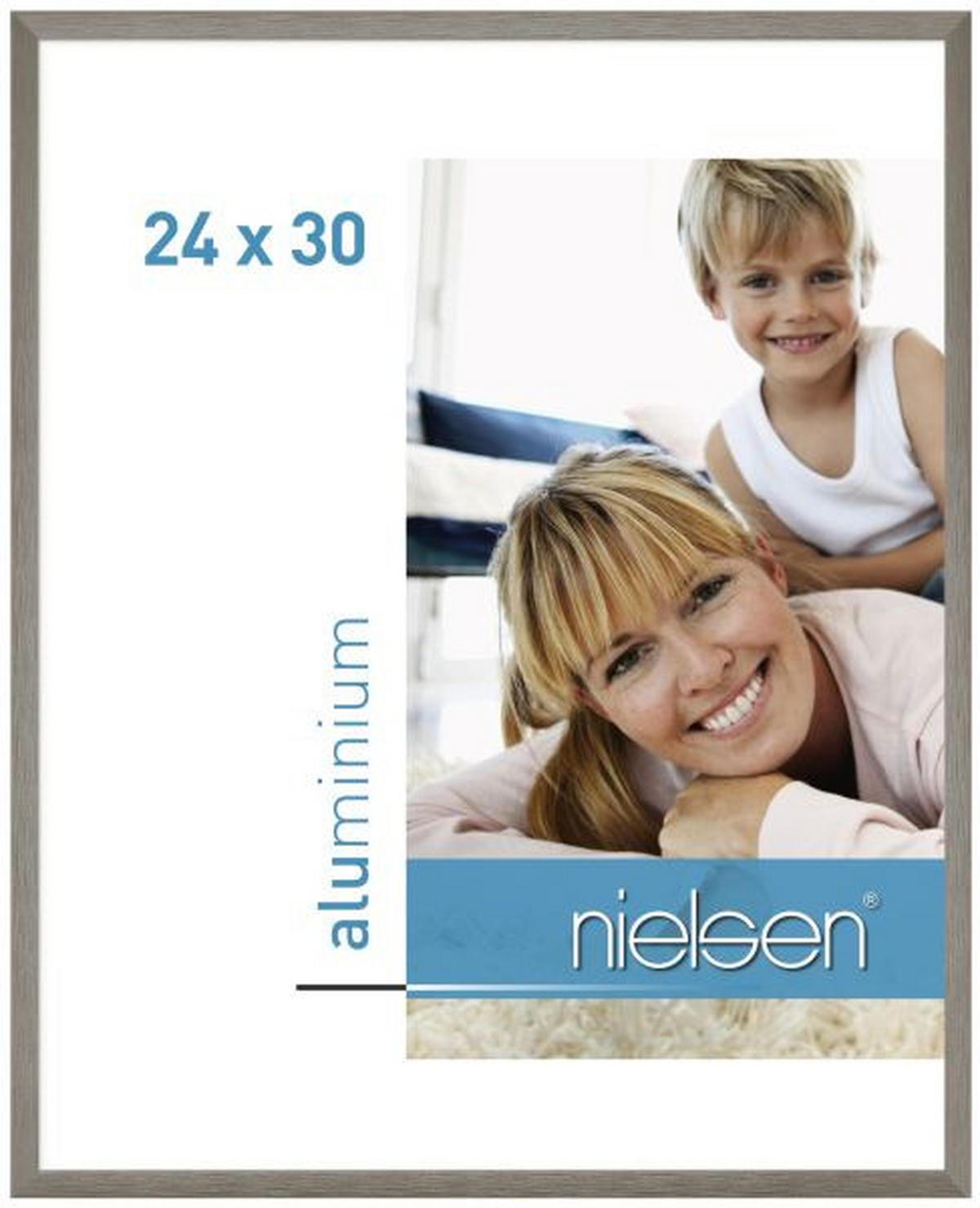 BILDERRAHMEN 24/30 cm  - Grau, Basics, Metall (24/30cm) - Nielsen