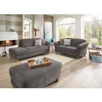 2-SITZER-SOFA in Flachgewebe Grau  - Naturfarben/Grau, Konventionell, Holz/Textil (163/84/89cm) - Sit & More