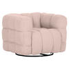 SESSEL in Flachgewebe Rosa  - Schwarz/Rosa, Konventionell, Textil/Metall (97/71/87cm) - Carryhome