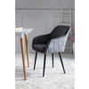 ARMLEHNSTUHL  in Samt  - Schwarz/Grau, MODERN, Textil/Metall (61/85/60cm) - Livetastic
