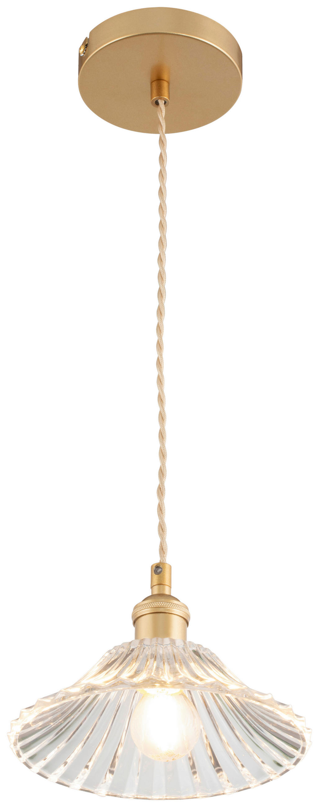 HÄNGELEUCHTE 15/125 cm  - Klar, Trend, Glas/Metall (15/125cm) - Novel