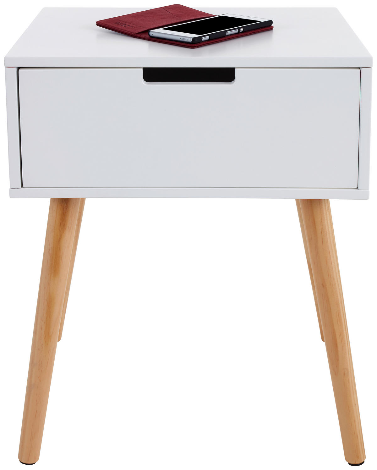 NOĆNI ORMARIĆ prirodne boje, bijela   - bijela/prirodne boje, Design, drvni materijal/drvo (30/40/52cm) - Xora