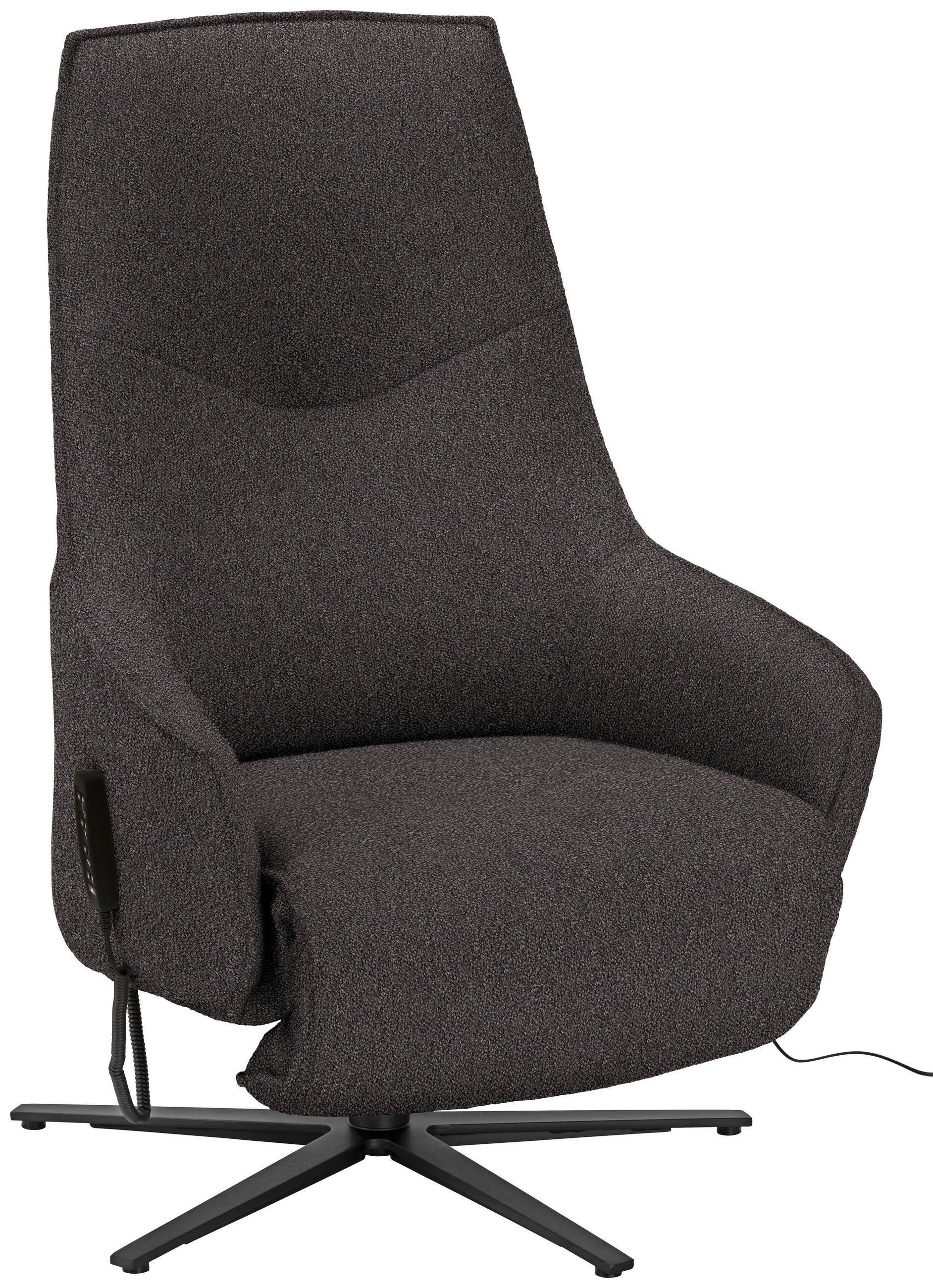 RELAXSESSEL in Textil Graubraun  - Anthrazit/Graubraun, Design, Textil/Metall (70/112/85cm) - Himolla