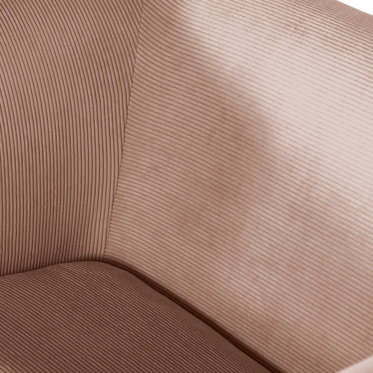 SESSEL in Cord Rosa  - Buchefarben/Rosa, Design, Holz/Textil (85/71/80cm) - Hom`in