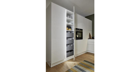EINBAUKÜCHE - Eichefarben/Weiß, Design, Holzwerkstoff - Dieter Knoll