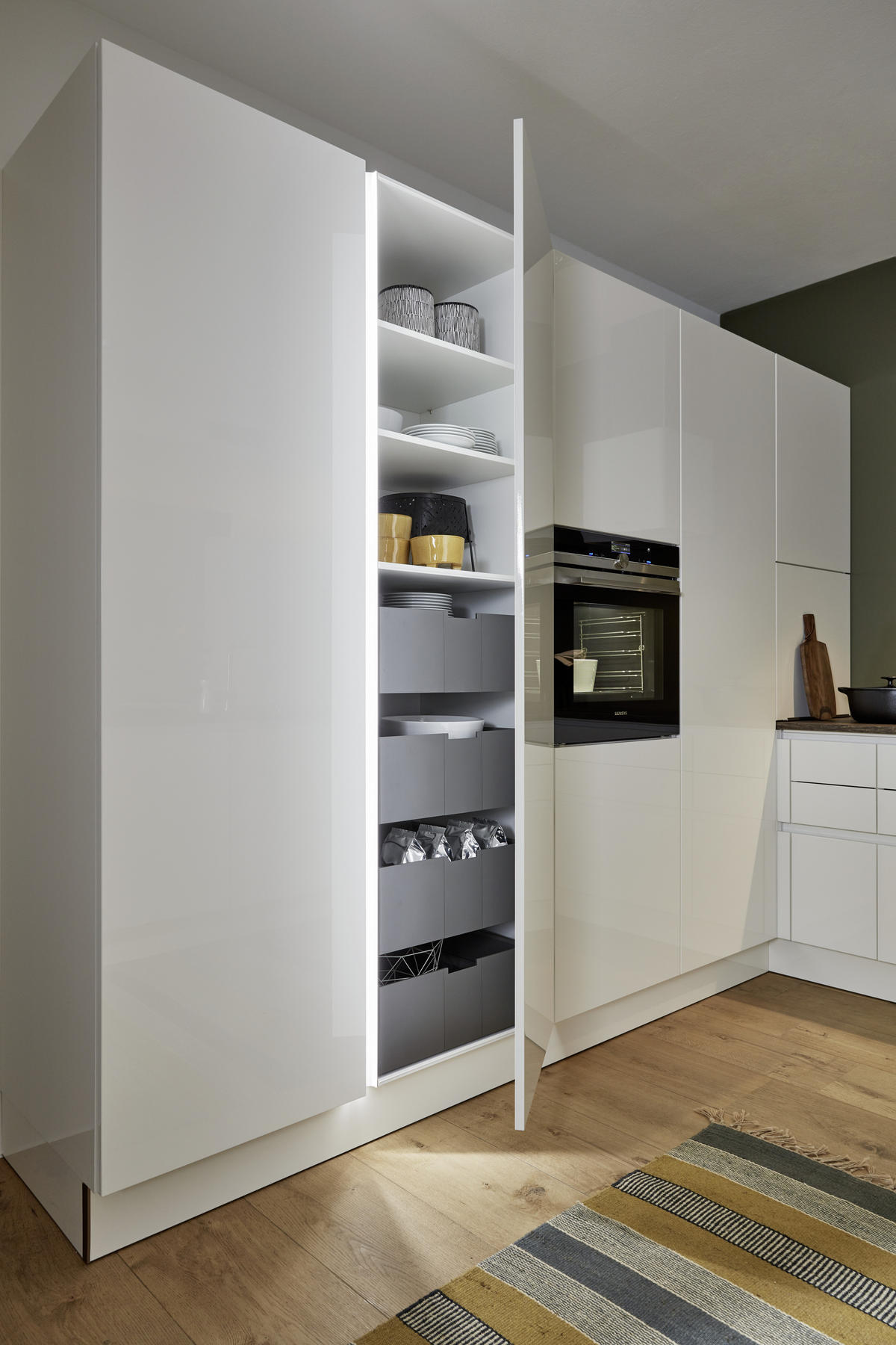 EINBAUKÜCHE NOVA LACK  - Eichefarben/Weiß, Design, Holzwerkstoff - Nolte Küchen