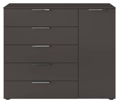 BYRÅ 120/100/42 cm - kromfärg/grafitfärgad, Modern, metall/trämaterial (120/100/42cm) - Rauch Möbel