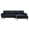 ECKSOFA in Webstoff Anthrazit  - Anthrazit/Schwarz, Design, Textil/Metall (272/170cm) - Welnova