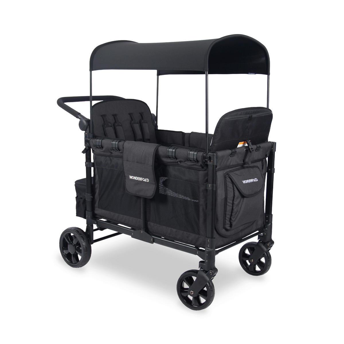 BOLLERWAGEN  W4 Elite Quad Stroller Wagon   - Schwarz, LIFESTYLE, Textil/Metall (73.66/124.46/137.16cm) - WONDERFOLD