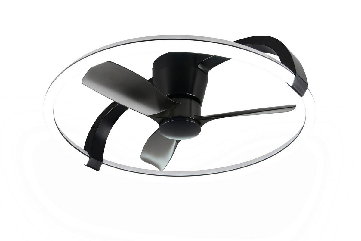 DECKENVENTILATOR - Schwarz/Weiß, Design, Kunststoff (73.5/23cm)
