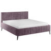 POLSTERBETT gepolstertes Kopfteil, Lattenrost 180/200 cm  in Lila, Rosa  - Lila/Schwarz, Trend, Holz/Textil (180/200cm) - home24