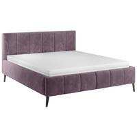 POLSTERBETT 160/200 cm  in Lila  - Lila/Schwarz, Trend, Holz/Textil (160/200cm) - home24