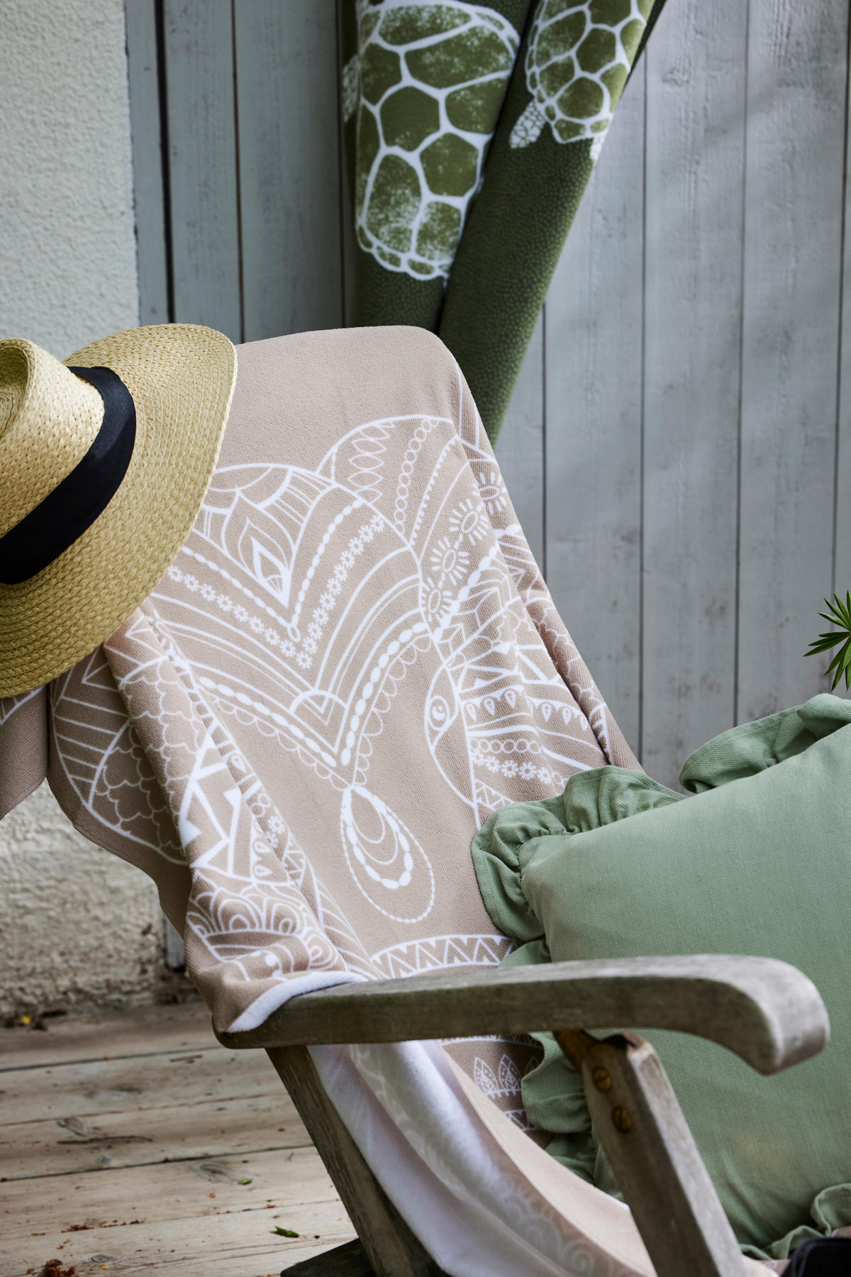 STRANDHANDDUK beach towel beige 90/180 cm  - beige, Basics, textil (90/180cm)