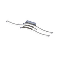 LED SVJETILJKA STROPNA  - bijela/boje nikla, Trend, metal/plastika (56/7/12cm)