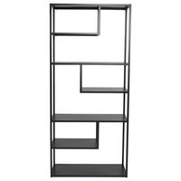 BÜCHERWAND  85/188/35 cm Schwarz  - Schwarz, Design, Metall (85/188/35cm) - Livetastic