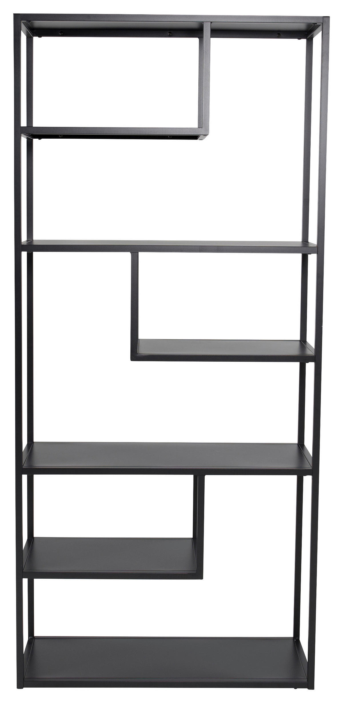 BÜCHERWAND  85/188/35 cm Schwarz  - Schwarz, Design, Metall (85/188/35cm) - Livetastic