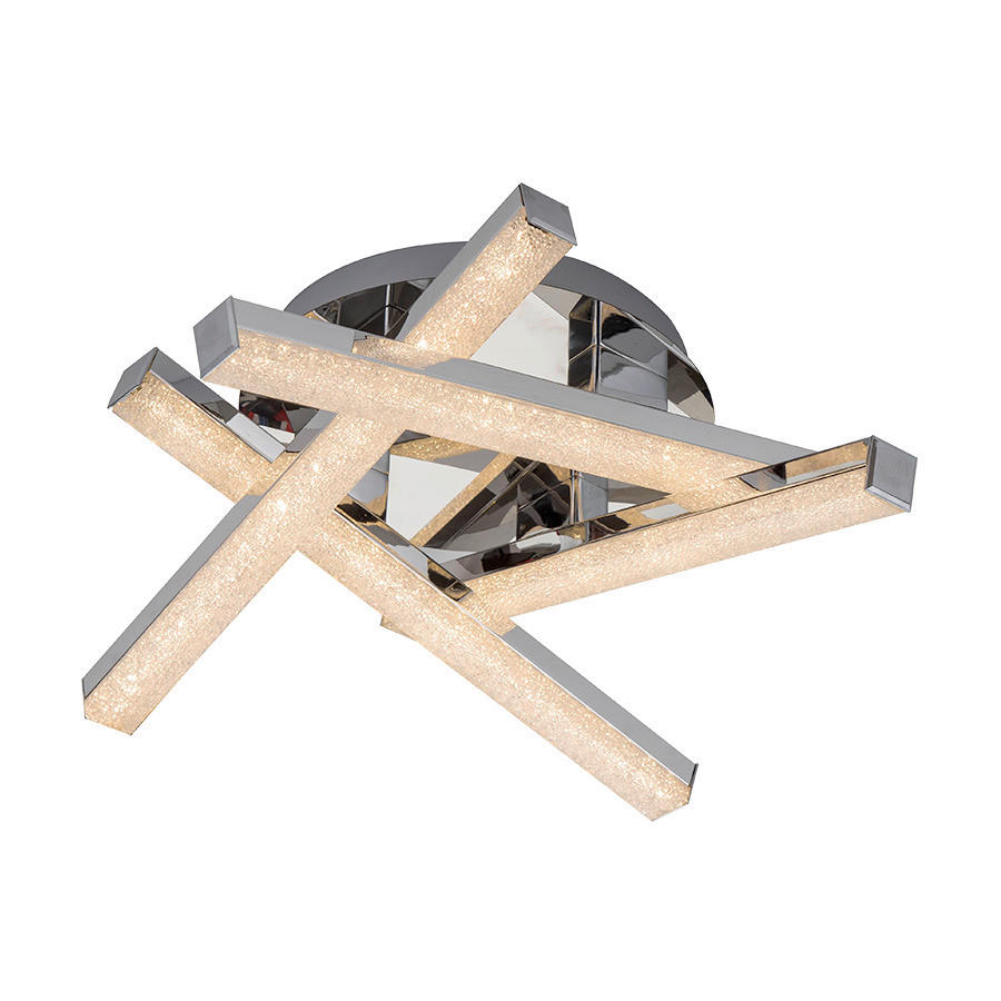 Plafonieră Cu Led     - culoare crom, Basics, plastic/metal (13/37.5/37.5cm)