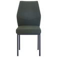 STUHL  in Eisen Leinenoptik Metall, Textil  - Schwarz/Grün, MODERN, Textil/Metall (46/98/58,5cm) - Carryhome