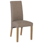 STUHL  in Lederlook Textil  - Eichefarben/Graubraun, KONVENTIONELL, Holz/Textil (47/102/57cm) - Carryhome