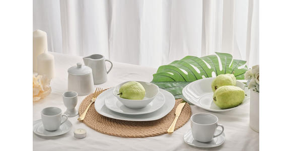 KOMBISERVICE Weiß Ascona 62-teilig 6 Personen  - Weiß, Basics, Keramik - Novel