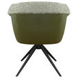 ARMLEHNSTUHL  Stoffauswahl, Sitzfläche 180° drehbar Webstoff  - Schwarz/Grün, Design, Textil/Metall (69/80/68cm) - Novel